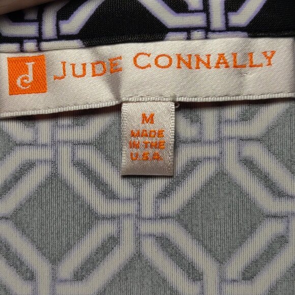 Jude Connally Black/White Geometric Collared Dress SIZE MEDIUM - Picture 5 of 7